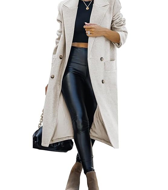 Saodimallsu Women Peacoat Long Coat